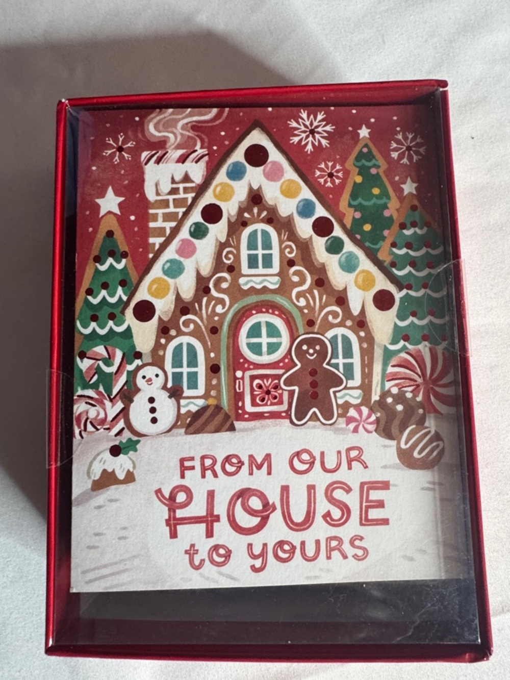 Design Design Christmas Cards Box Set 20 Gingerbread House Holiday w/ Envelopes